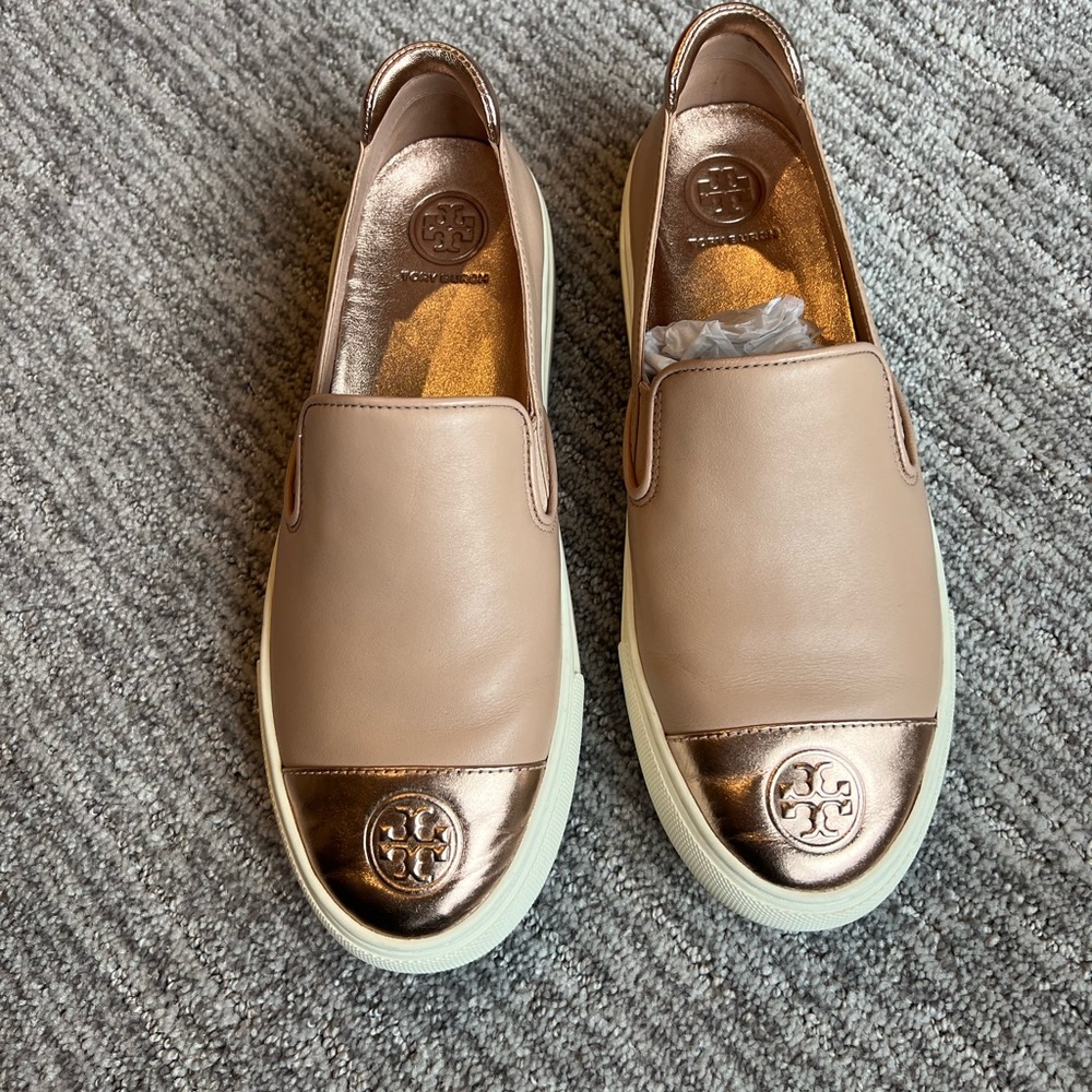 Tory Burch slip-on sneaker, Rose gold, size US 6.5
